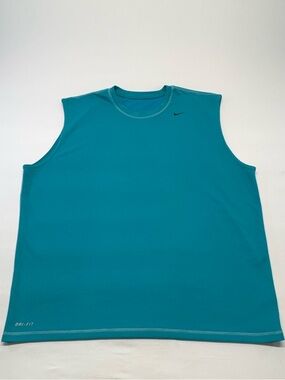 Nike Dri-FIT Men's Training Tank Top - Size XL Teal/Dusty Cactus